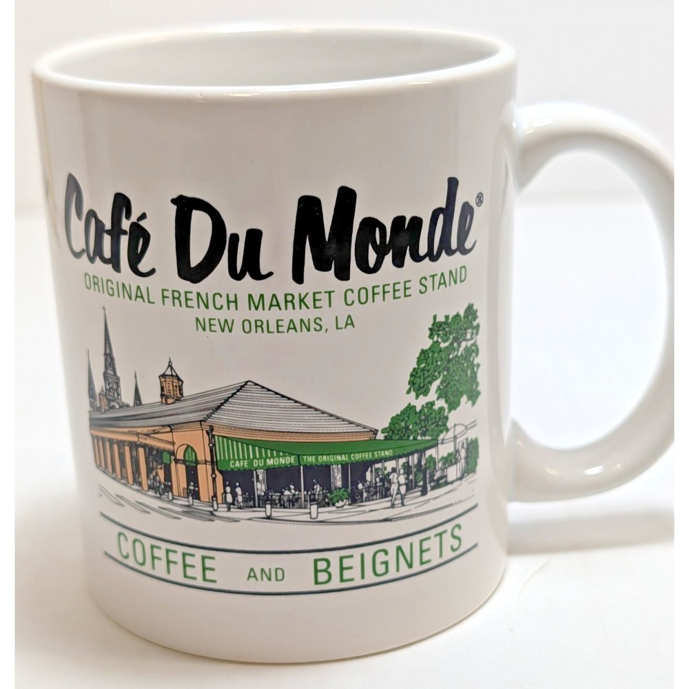 Cafe Du Monde Coffee /Beignet Mug Cup Original French Market Coffee Stand 12 oz